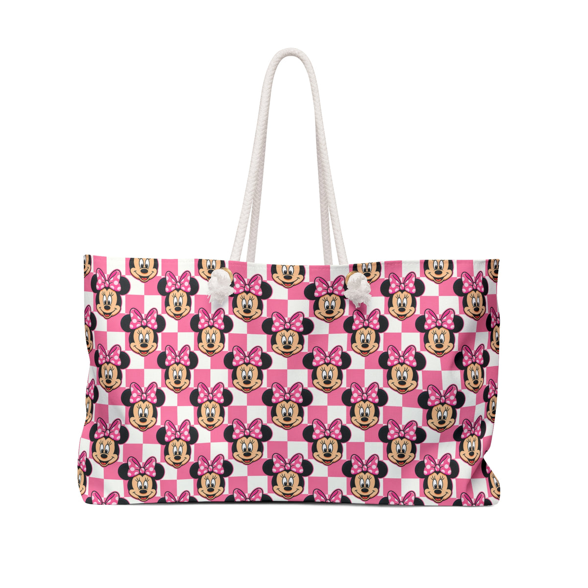 Pink Checkerboard Minnie Weekender Bag
