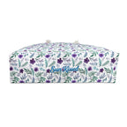 Violet Watercolor Floral Weekender Bag