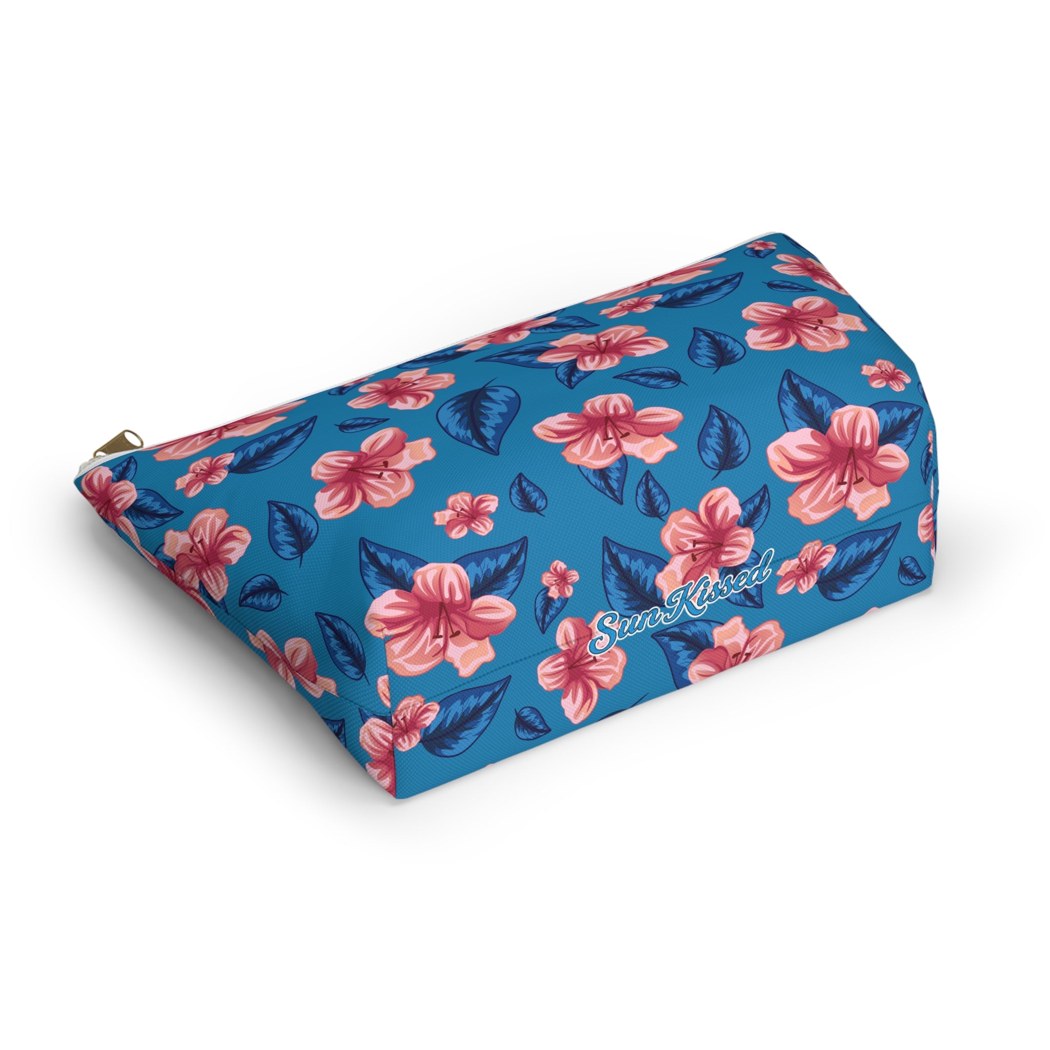 Pink Watercolor Blooms Cosmetic Bag