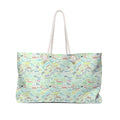 Character Autographs on Green Weekender Bag