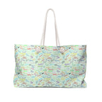 Character Autographs on Green Weekender Bag