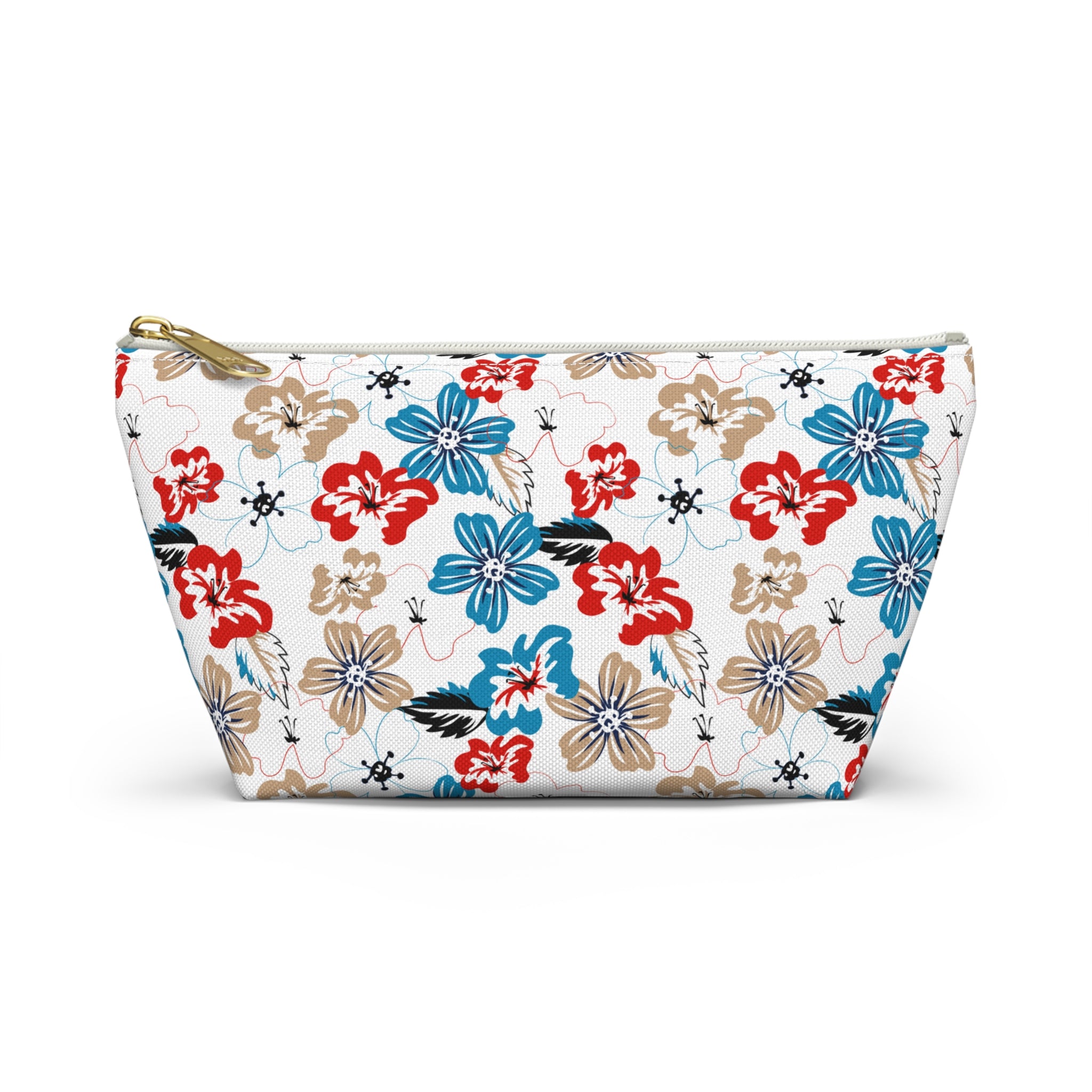 Floating Blooms Floral Cosmetic Bag