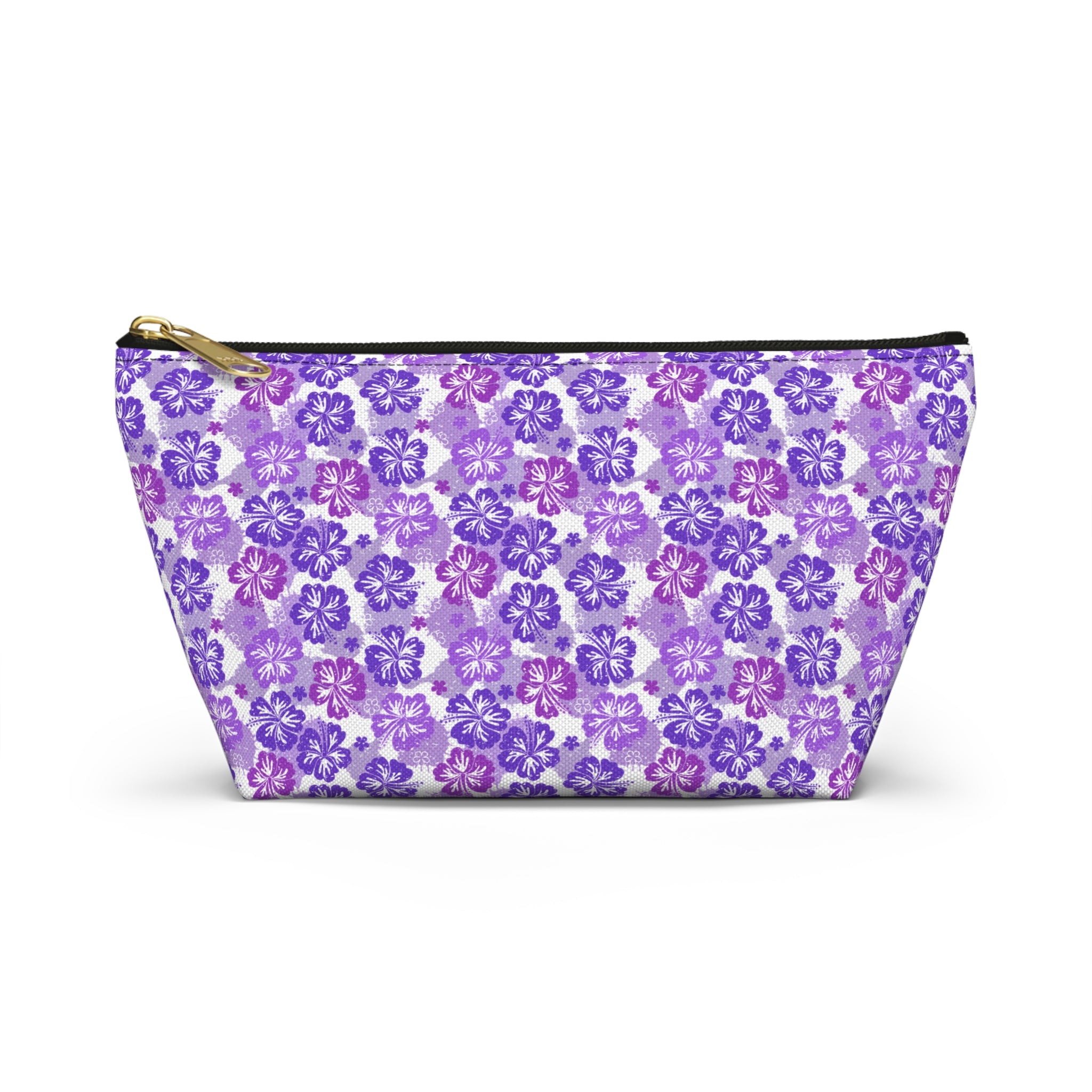 Shades of Purple Hibiscus Flower Cosmetic Bag