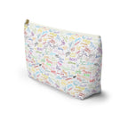 Character Autographs on White Cosmetic Bag