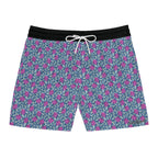 Vining Floral Mosaic Swim Trunks
