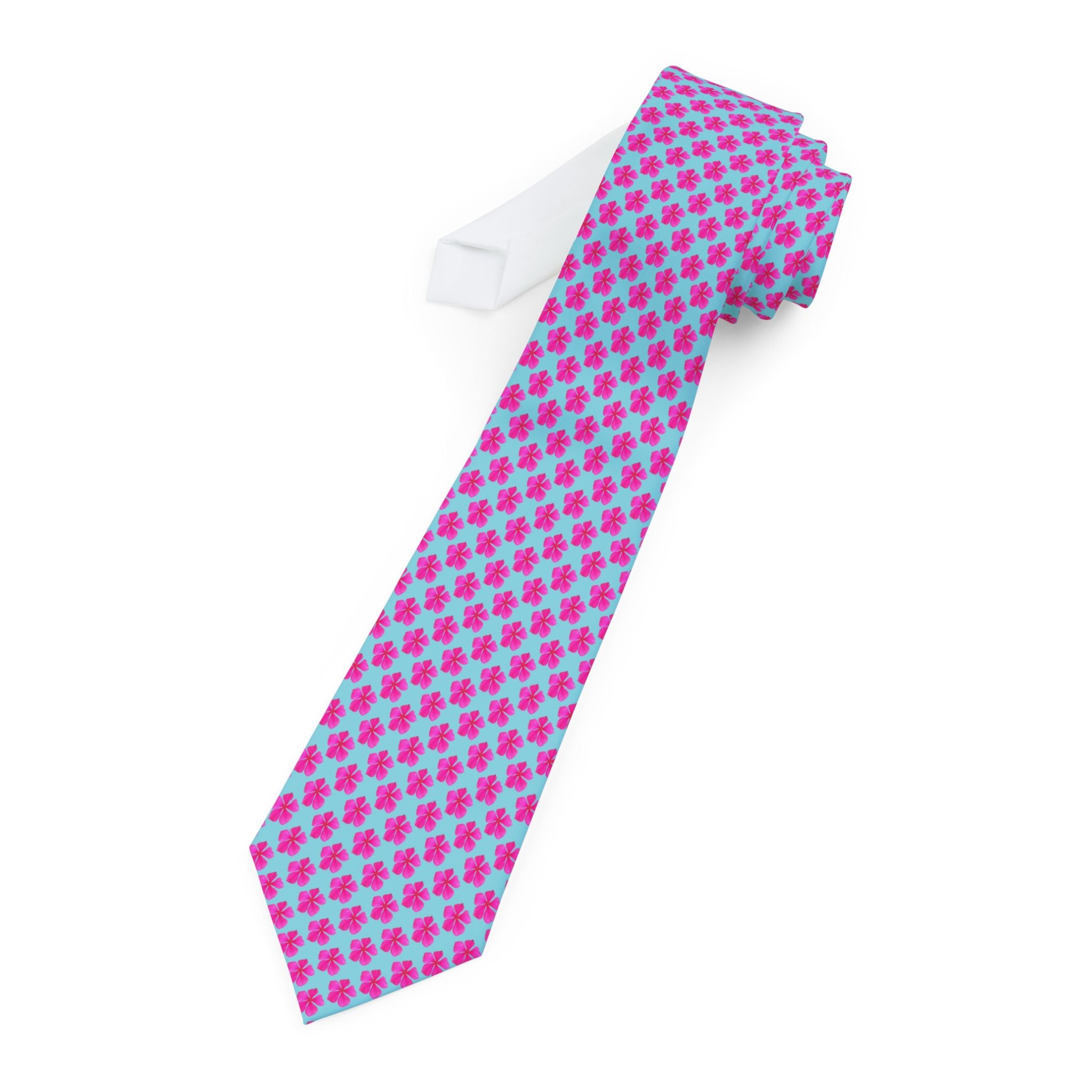 Pink Blooming Sky Mens Necktie