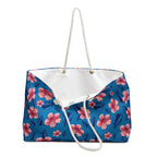 Pink Watercolor Blooms Weekender Bag