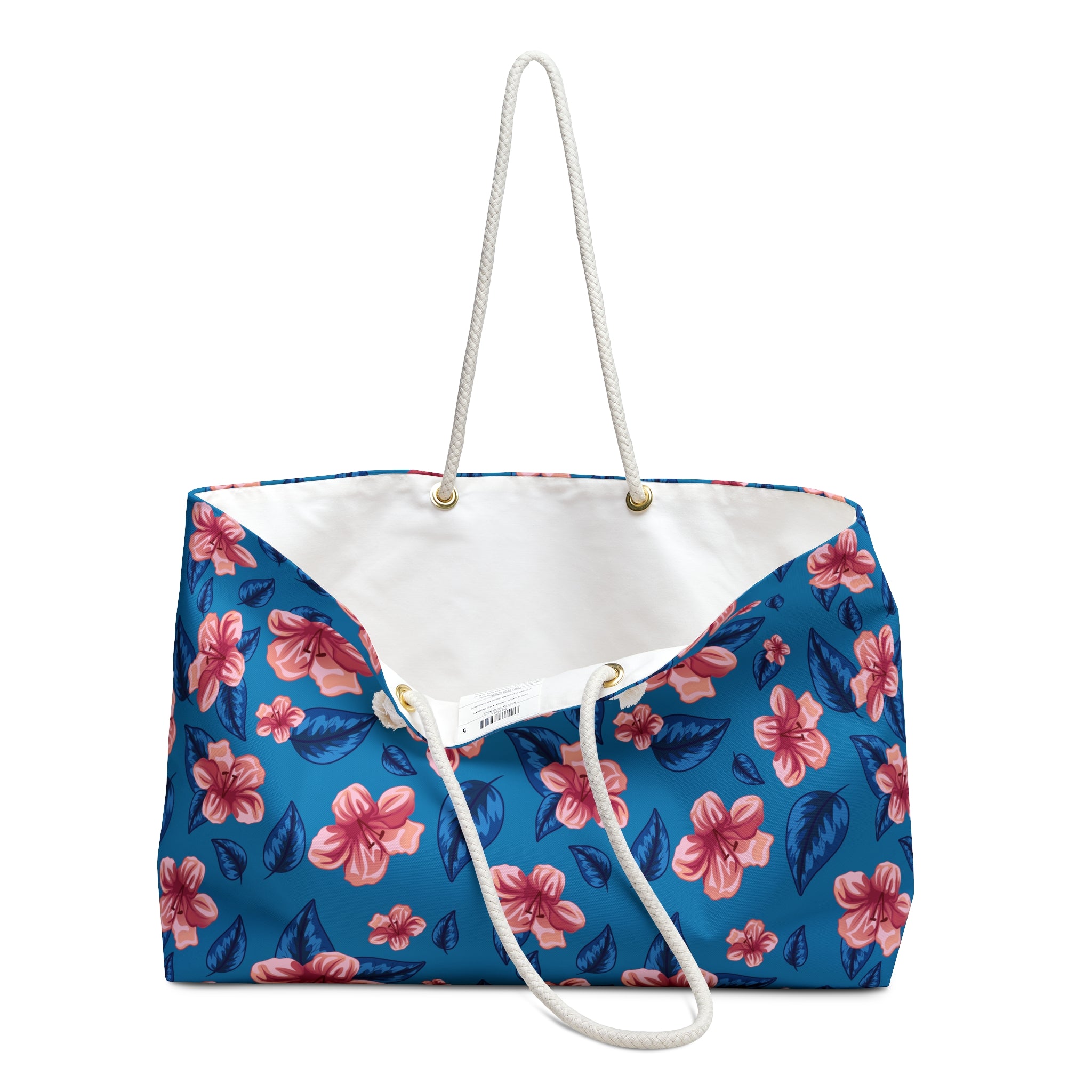 Pink Watercolor Blooms Weekender Bag