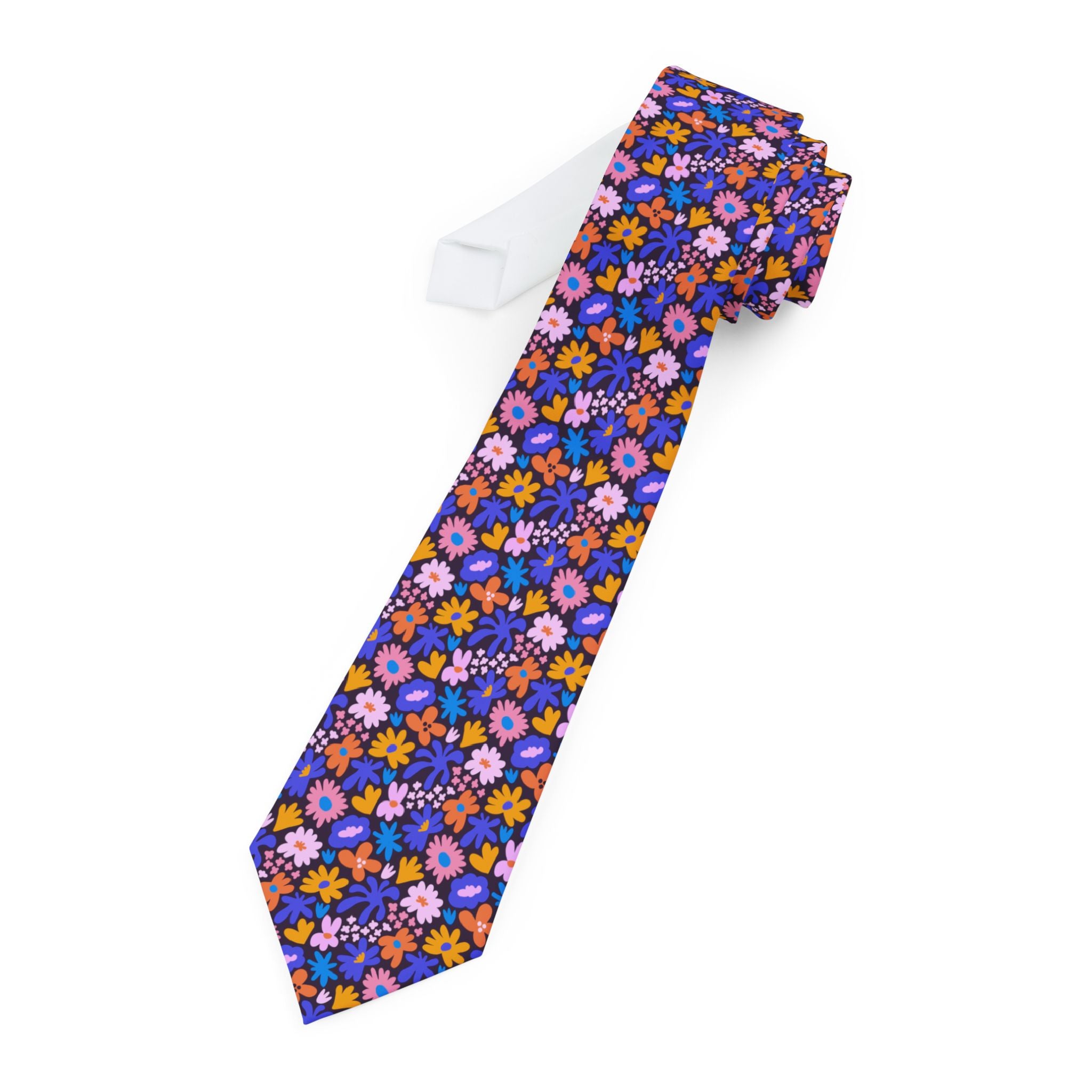 Hand Drawn Meadow Mens Necktie