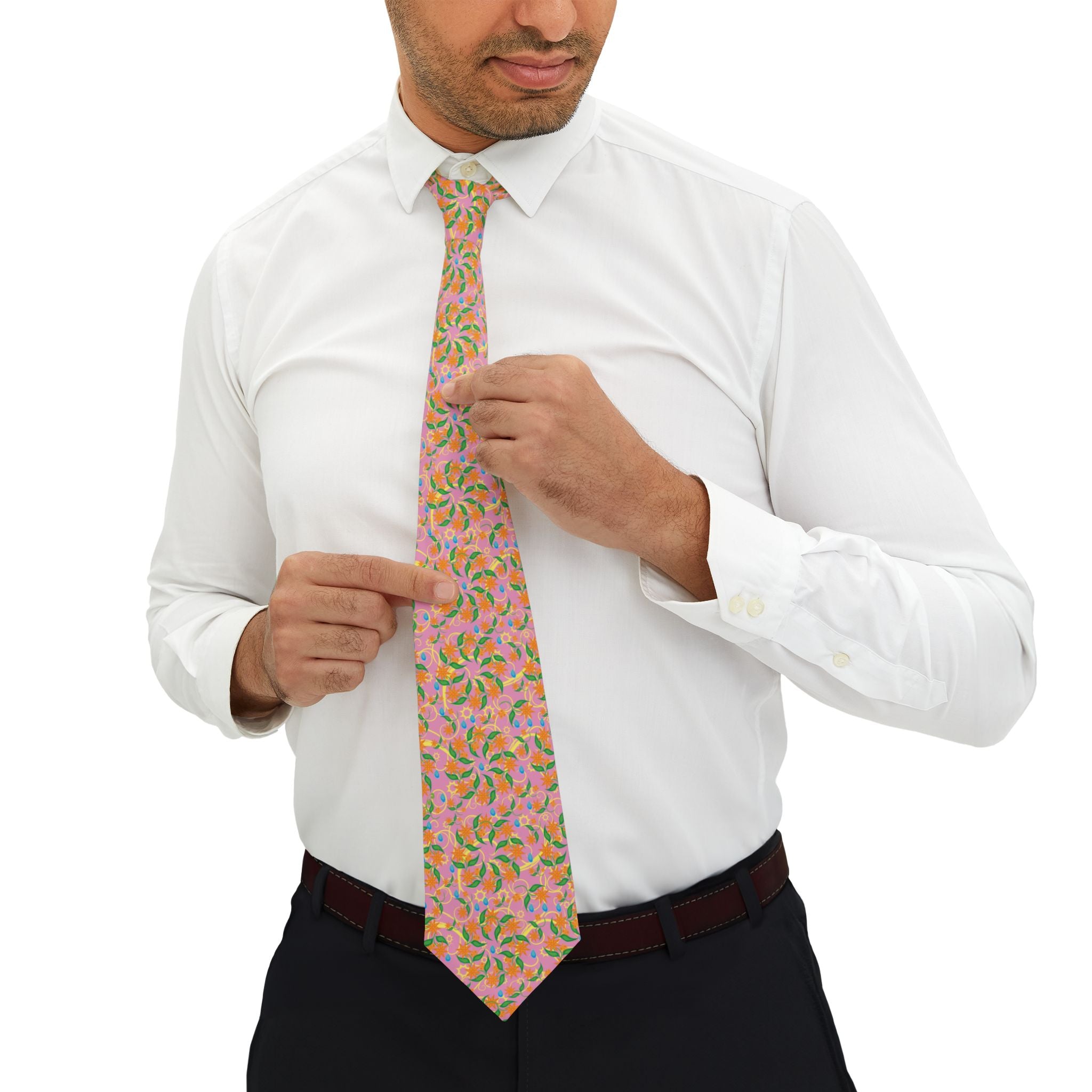 Blooming Floral Pinwheels Mens Necktie