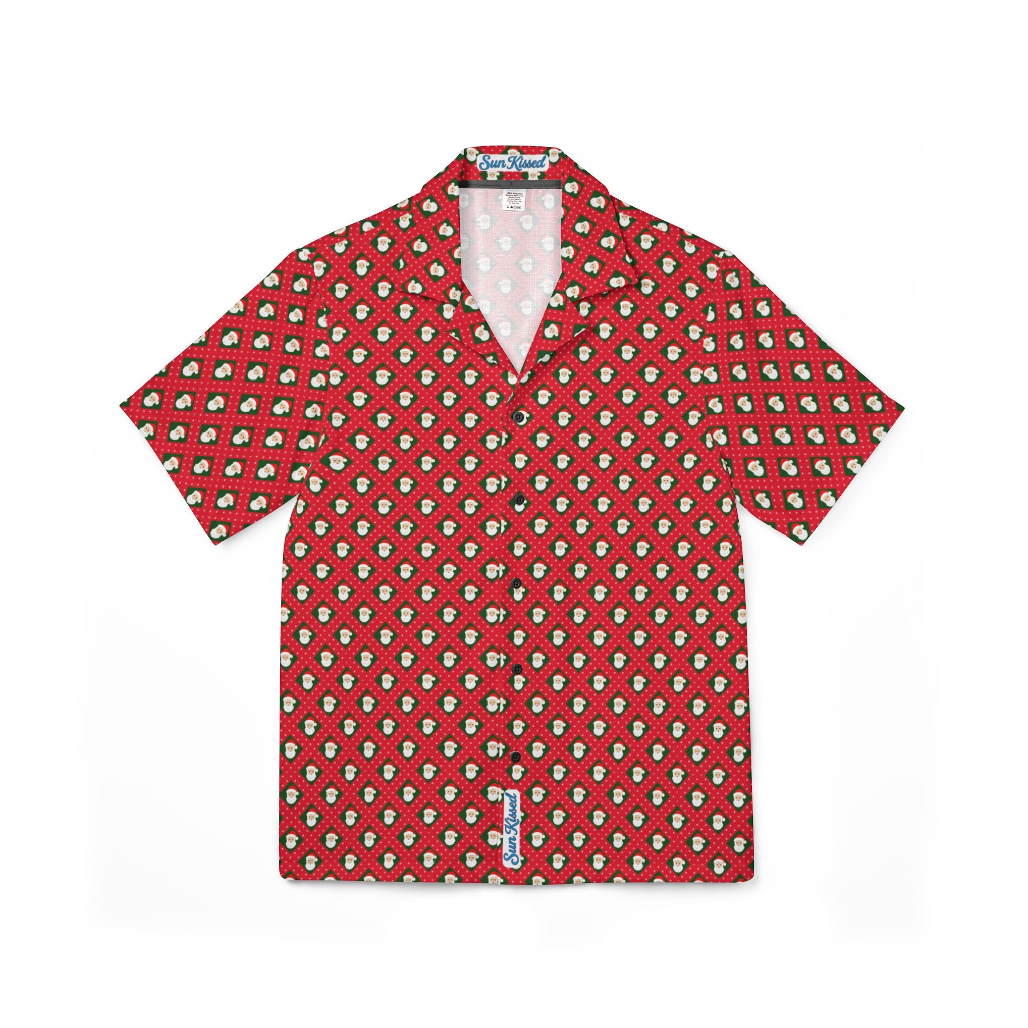 Checkerboard Santa Hawaiian Shirt