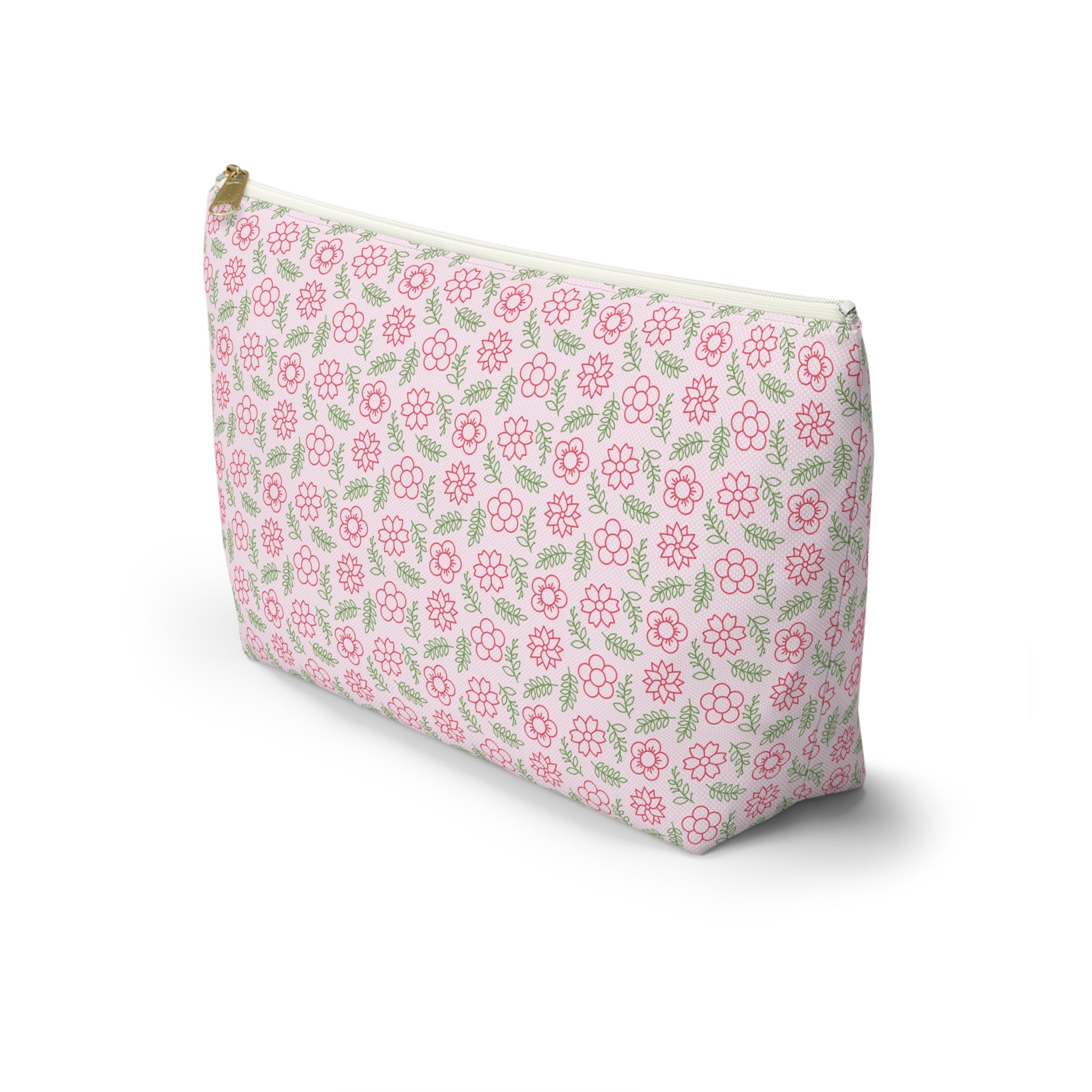 Spring Silhouette Floral Cosmetic Bag
