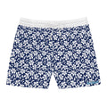 Nautical Blue Hibiscus Swim Trunks