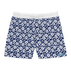 Nautical Blue Hibiscus Swim Trunks