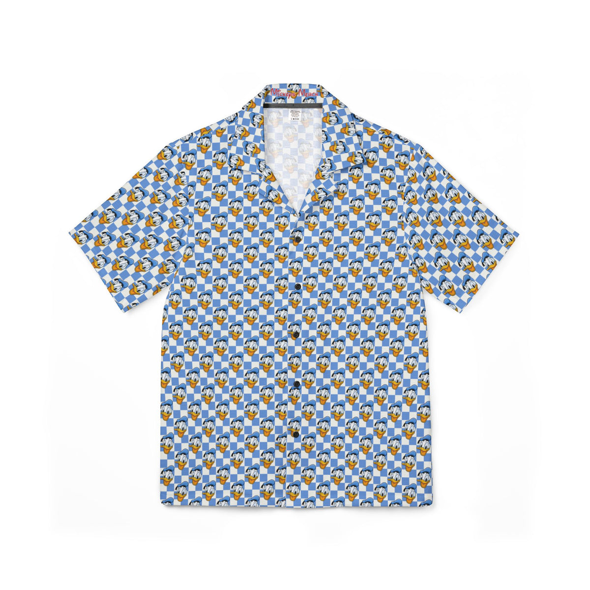 Blue Checkerboard Donald Hawaiian Shirt