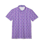 Shades of Purple Hibiscus Flower Polo Shirt