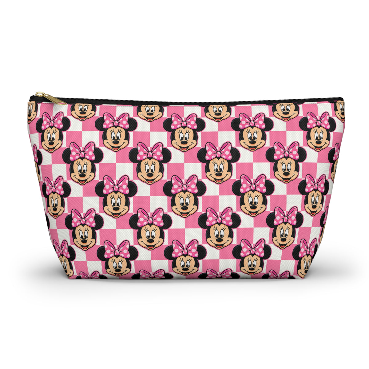 Pink Checkerboard Minnie Cosmetic Bag