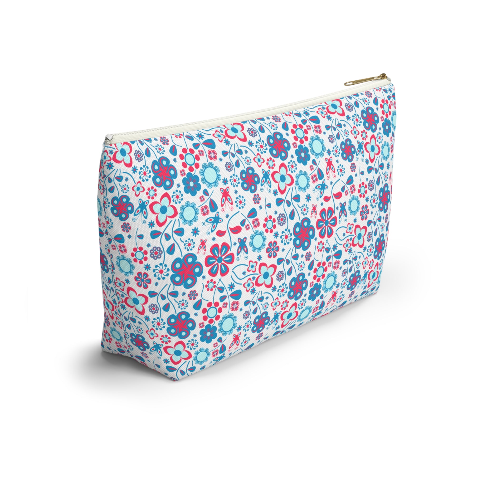 Abstract Pastel Flora Cosmetic Bag