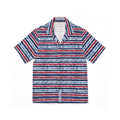 Patriotic Striped Hibiscus Celebrating Freedom Hawaiian Shirt