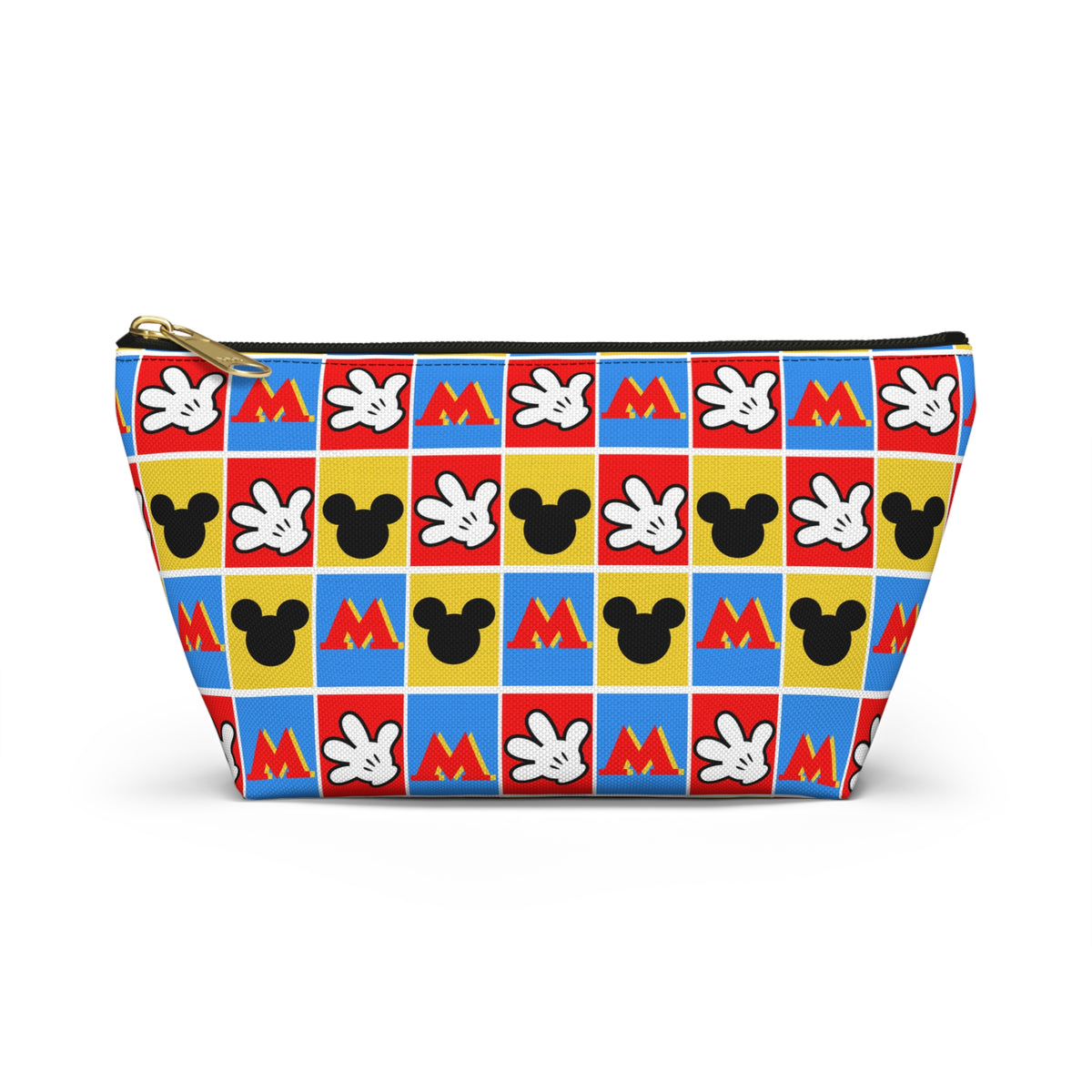 Checkerboard Mickey Hands Cosmetic Bag