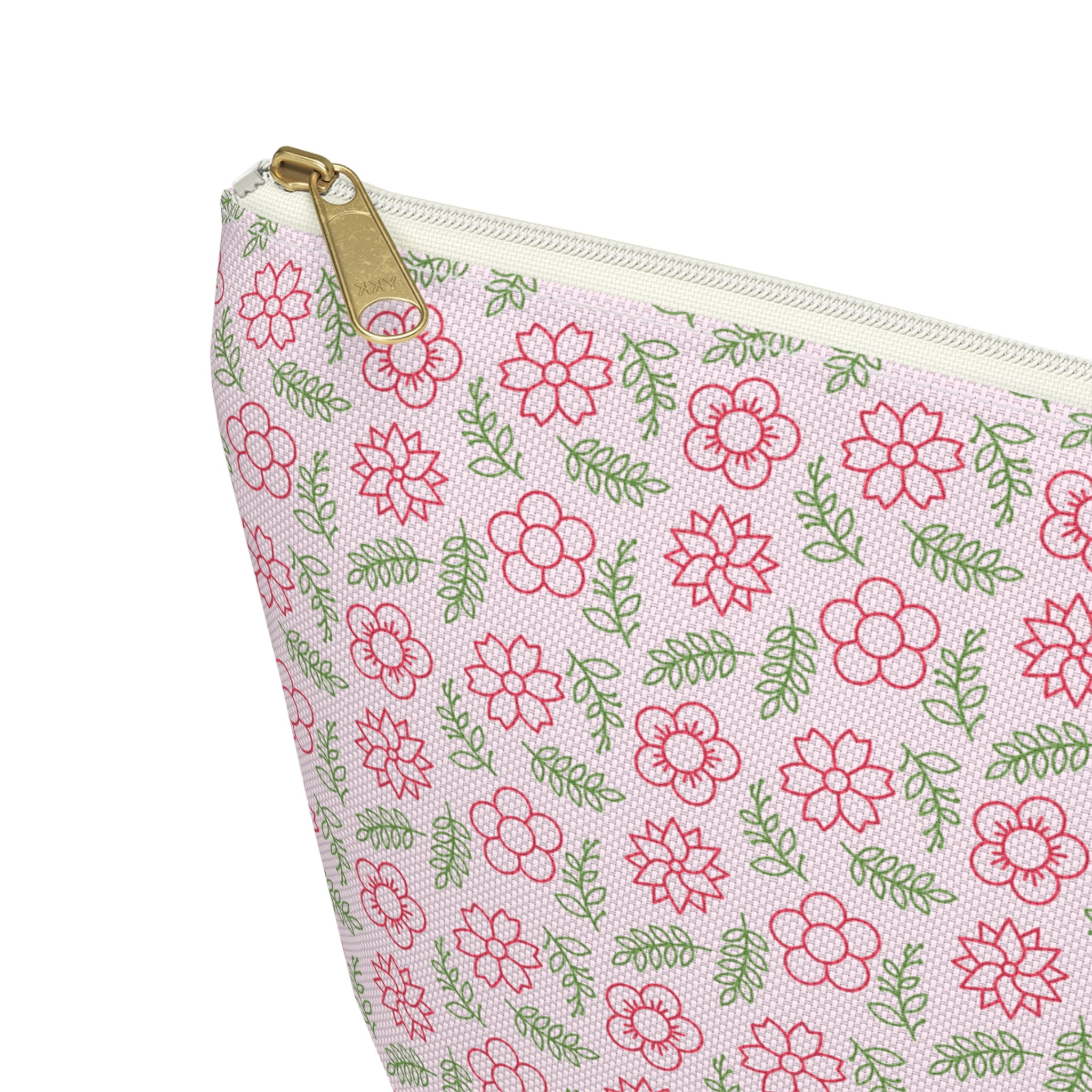 Spring Silhouette Floral Cosmetic Bag