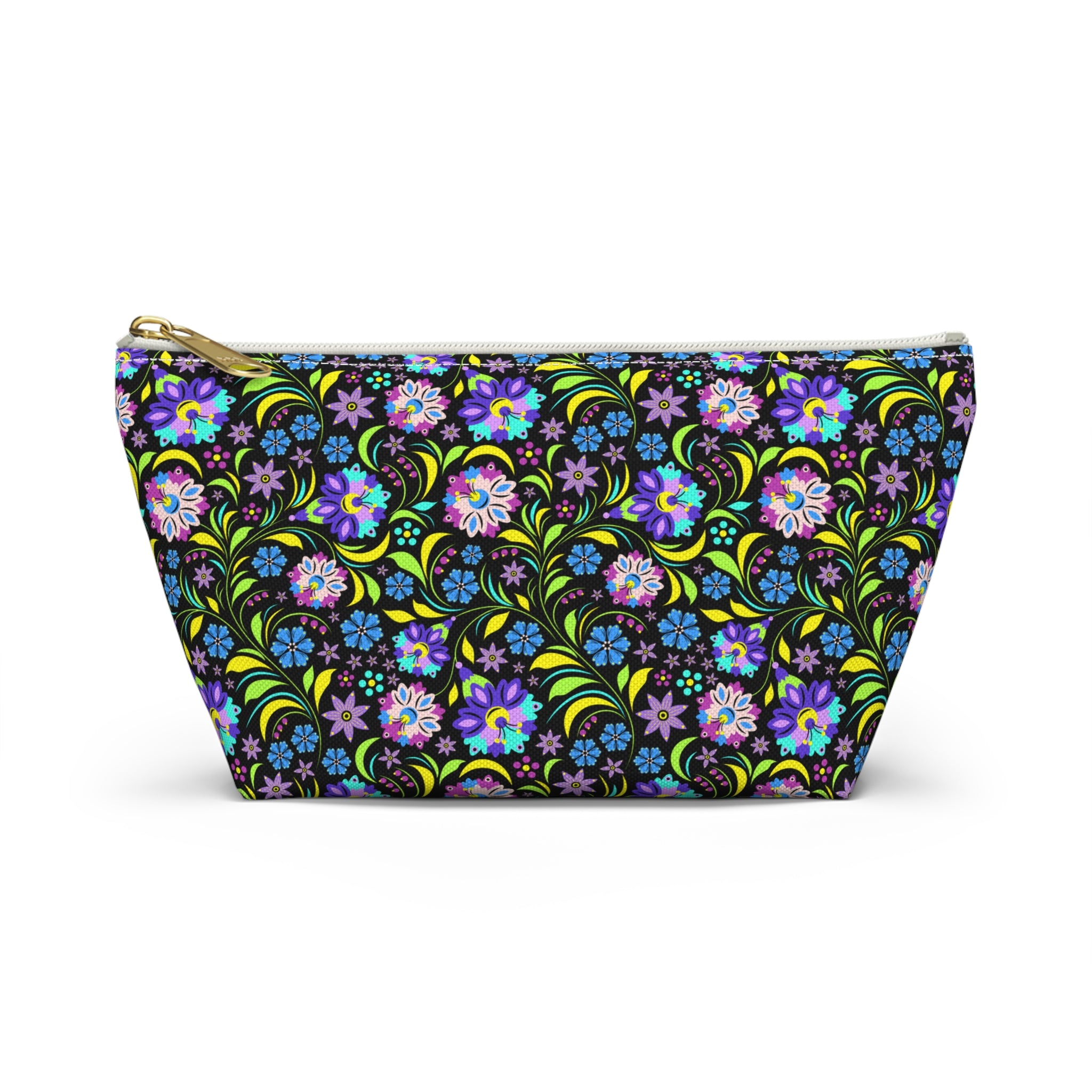 Neon Night Blooms Cosmetic Bag