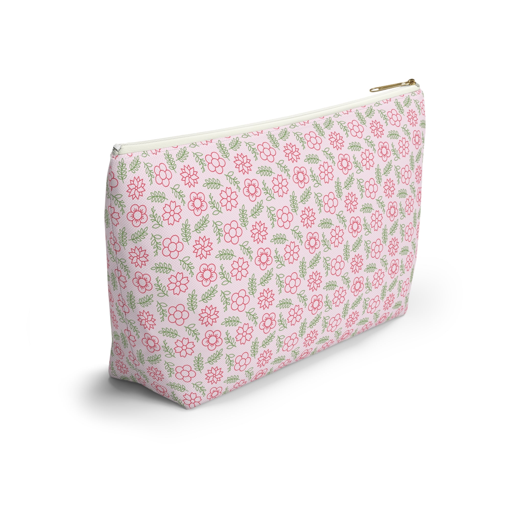 Spring Silhouette Floral Cosmetic Bag