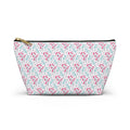 Tropical Flower Hearts Cosmetic Bag