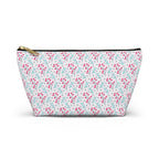 Tropical Flower Hearts Cosmetic Bag