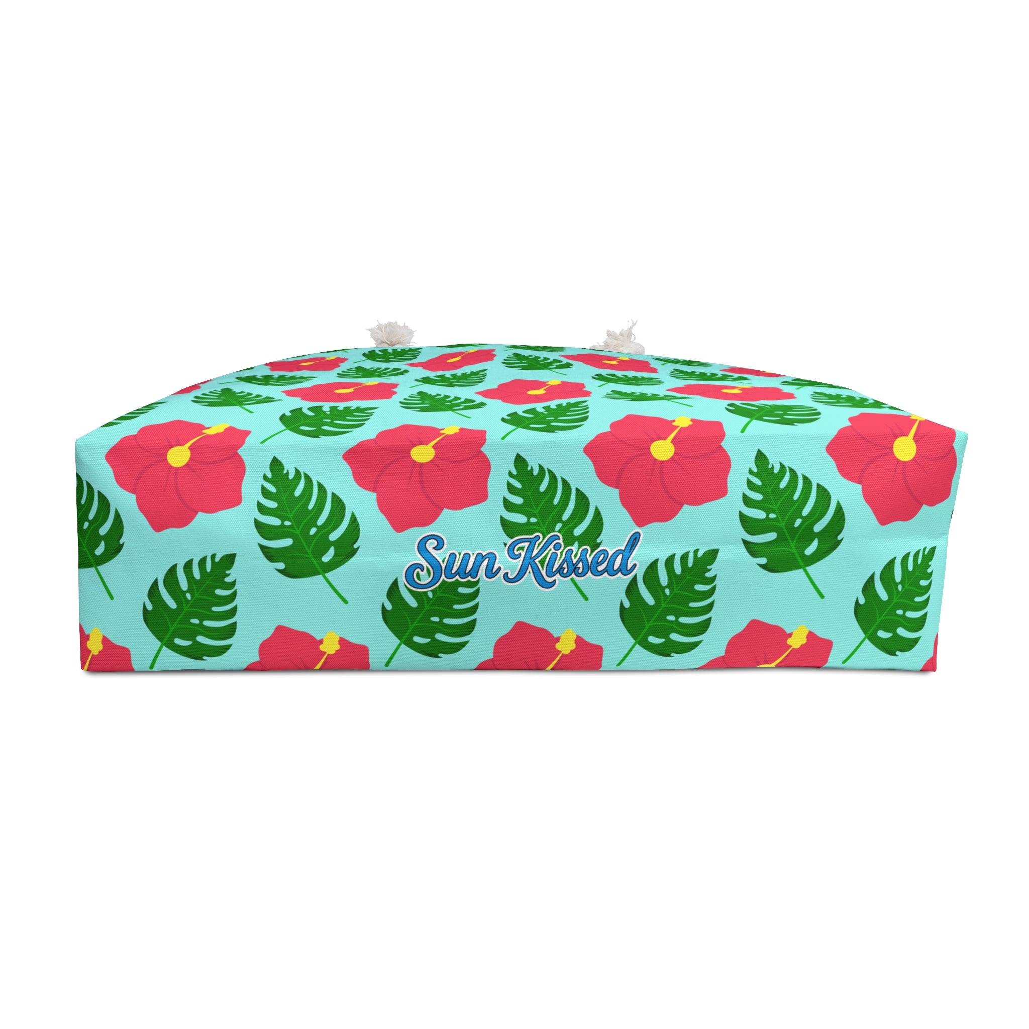 Monstera Leaf Hibiscus Weekender Bag