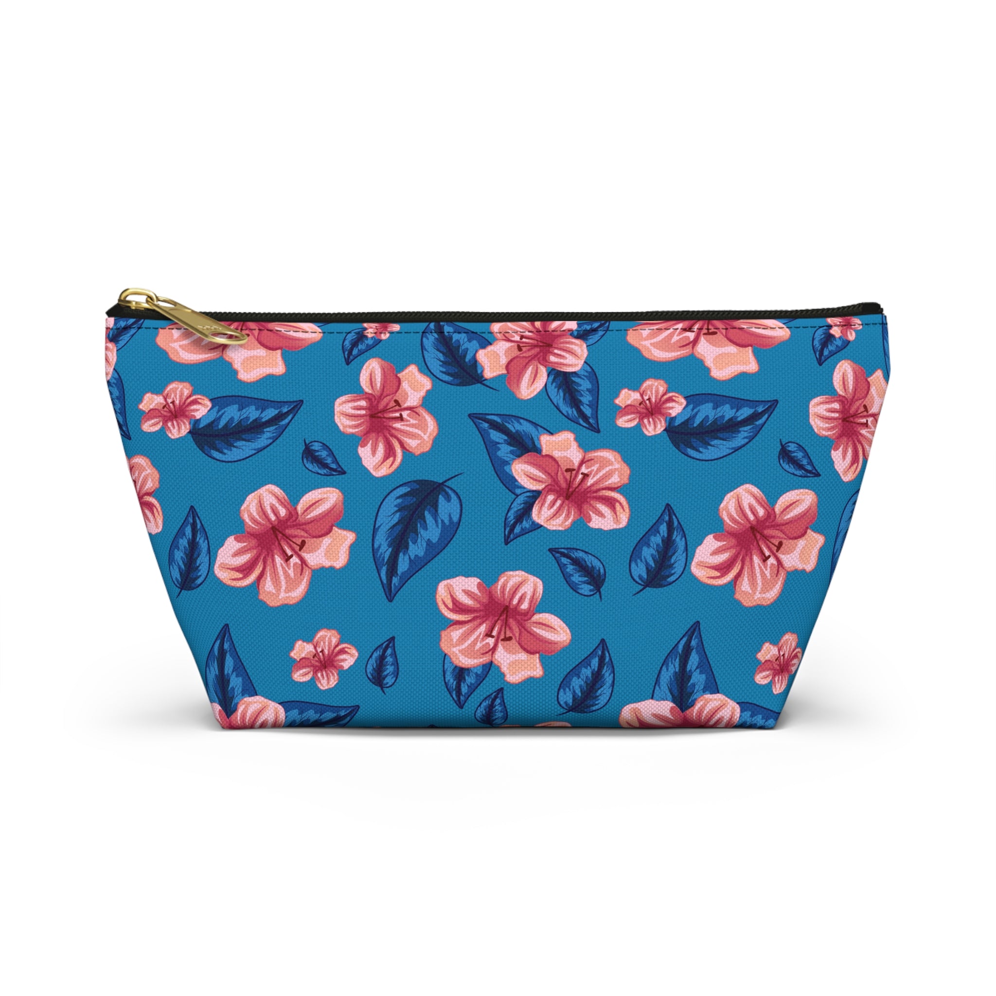Pink Watercolor Blooms Cosmetic Bag