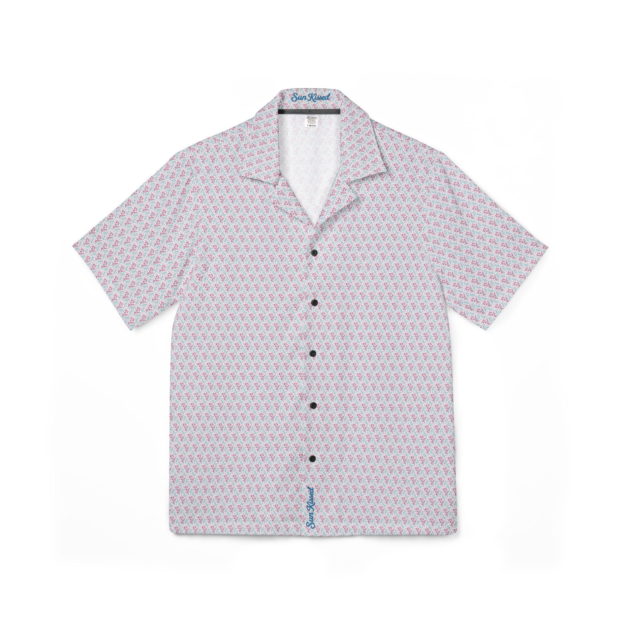 Tropical Flower Hearts Hawaiian Shirt