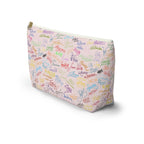 Character Autographs on Pink Cosmetic Bag
