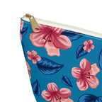 Pink Watercolor Blooms Cosmetic Bag