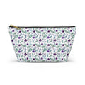 Violet Watercolor Floral Cosmetic Bag