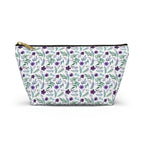 Violet Watercolor Floral Cosmetic Bag