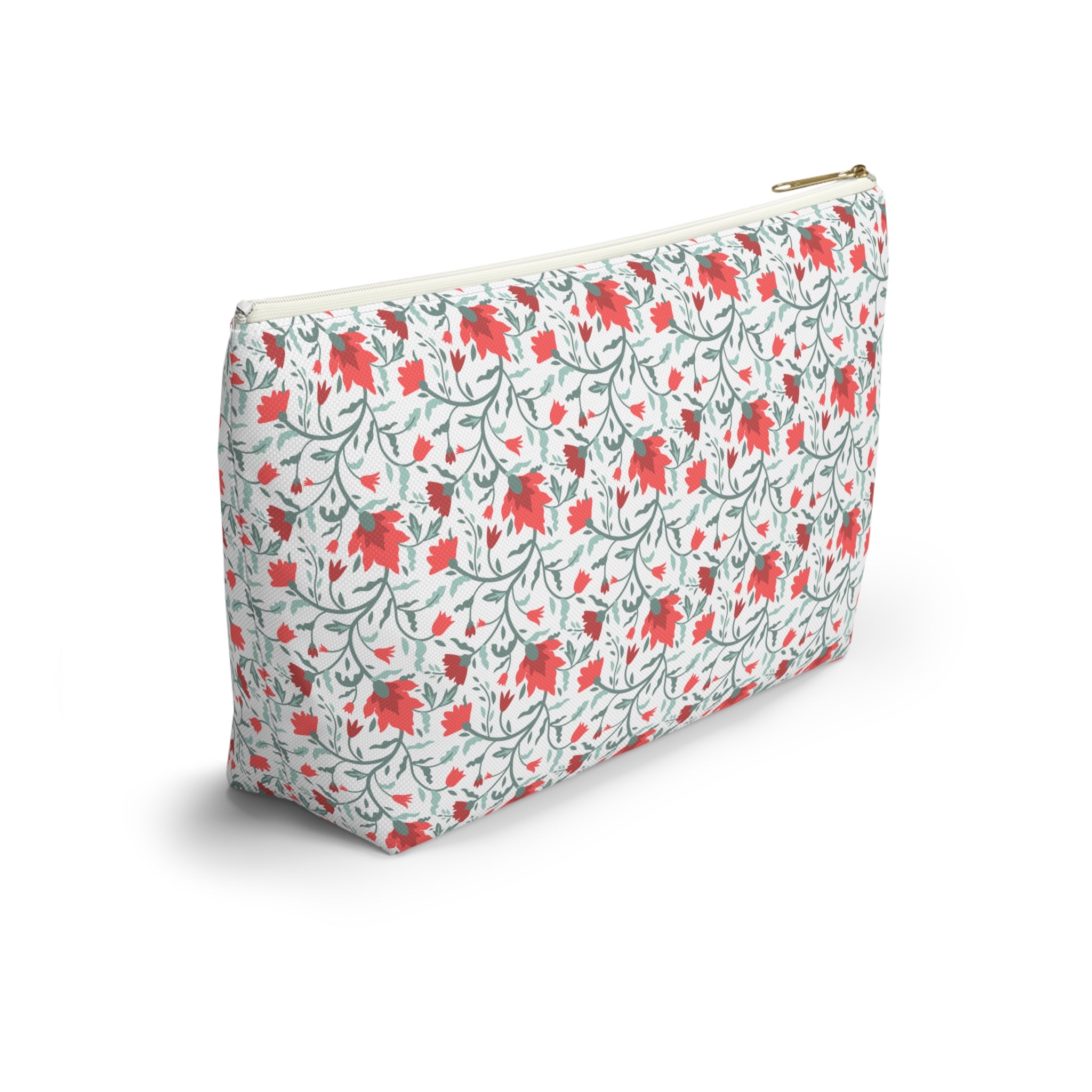 Flowering Vines Floral Cosmetic Bag