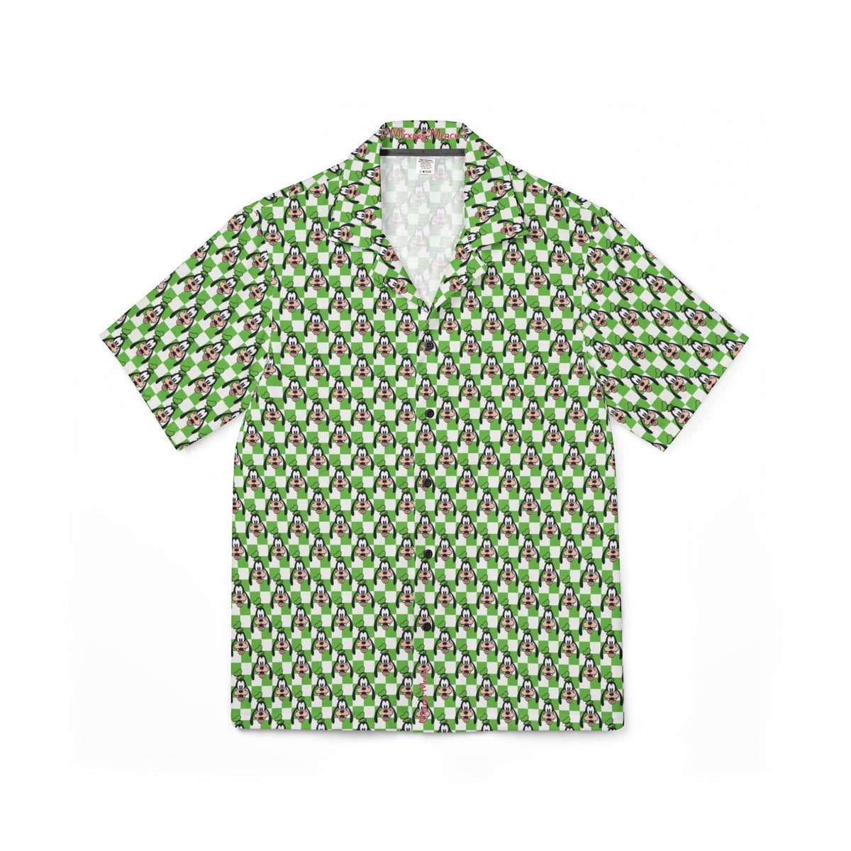 Green Checkerboard Goofy Hawaiian Shirt