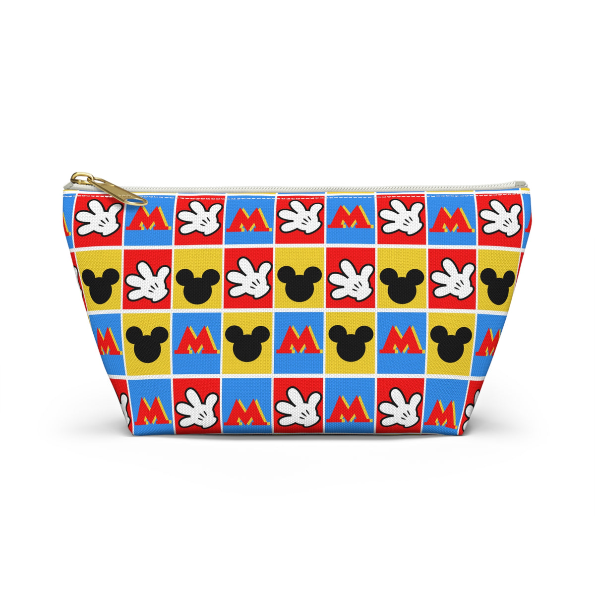 Checkerboard Mickey Hands Cosmetic Bag