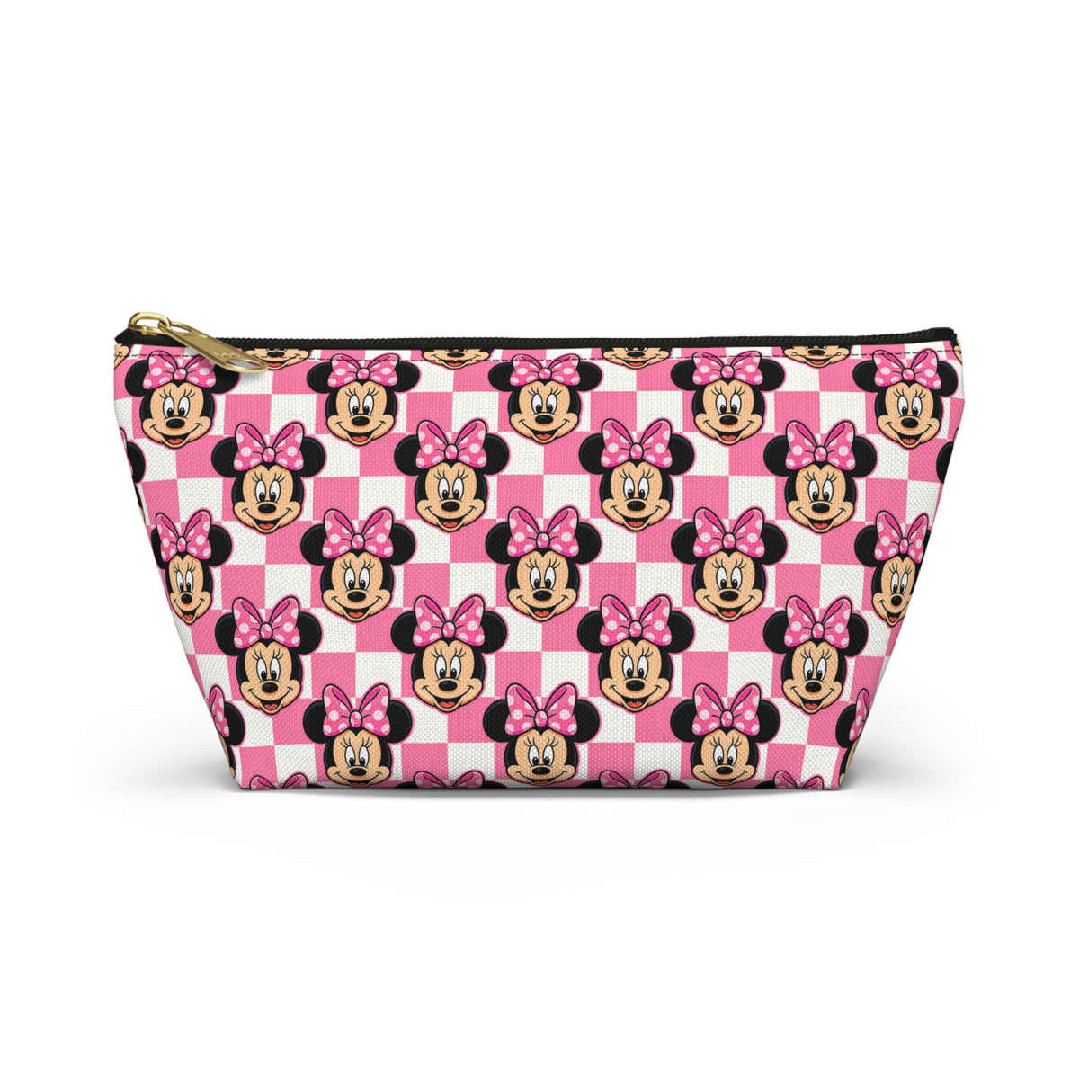 Pink Checkerboard Minnie Cosmetic Bag