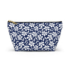 Nautical Blue Hibiscus Cosmetic Bag