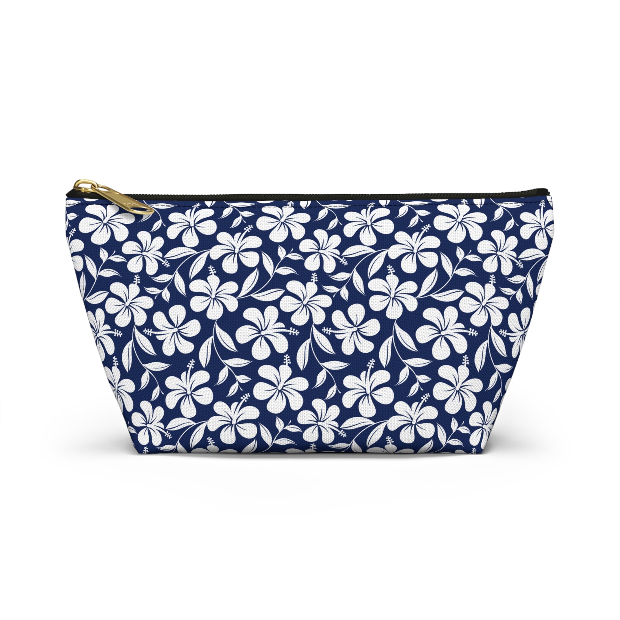 Nautical Blue Hibiscus Cosmetic Bag