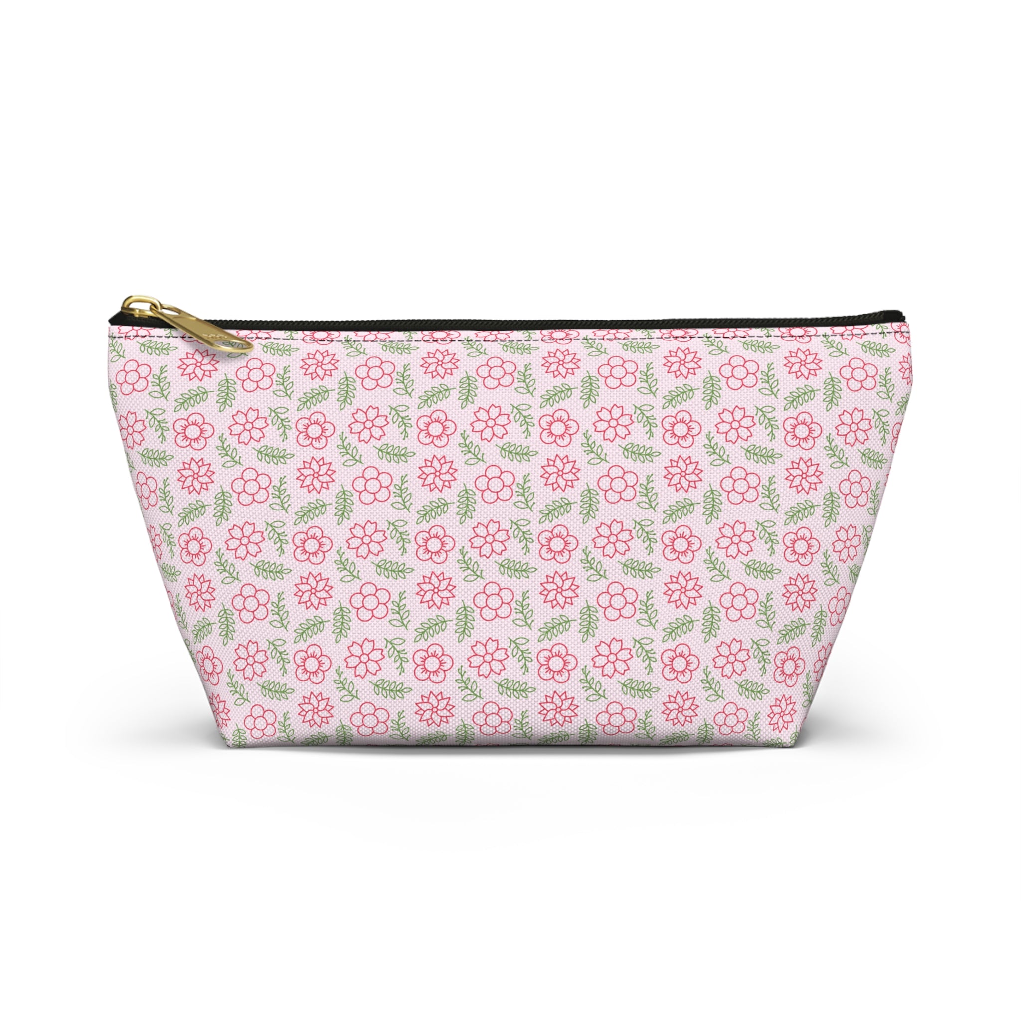 Spring Silhouette Floral Cosmetic Bag