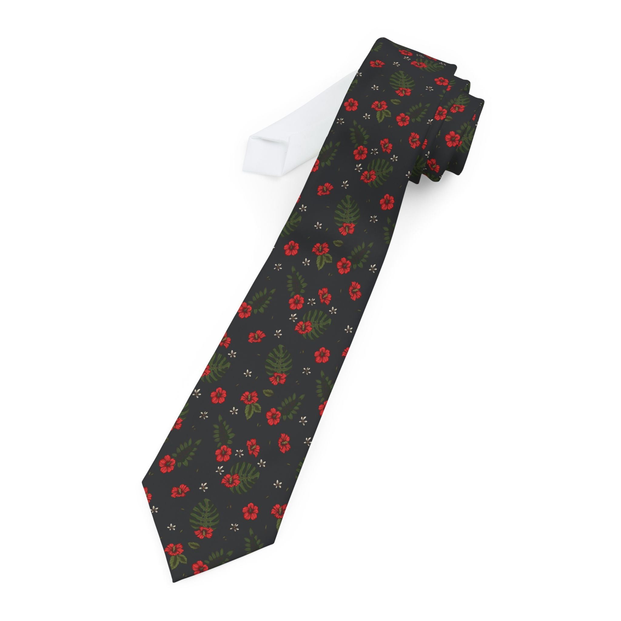 Night Sky Hibiscus Mens Necktie