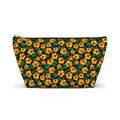 Tropical Gardens on Black Cosmetic Bag