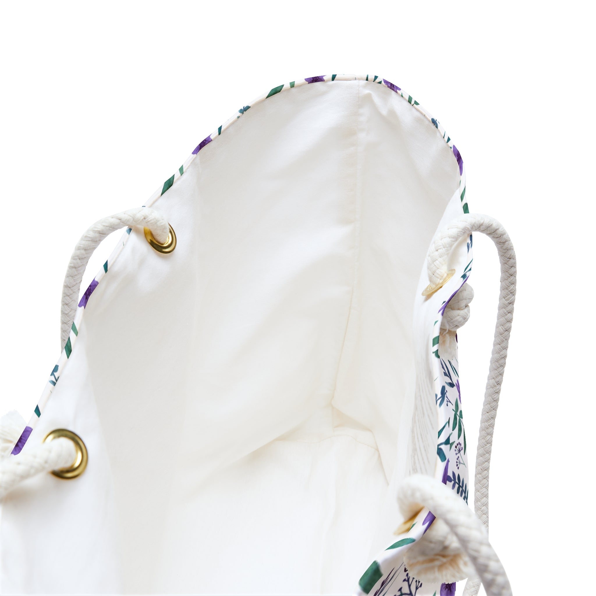 Violet Watercolor Floral Weekender Bag