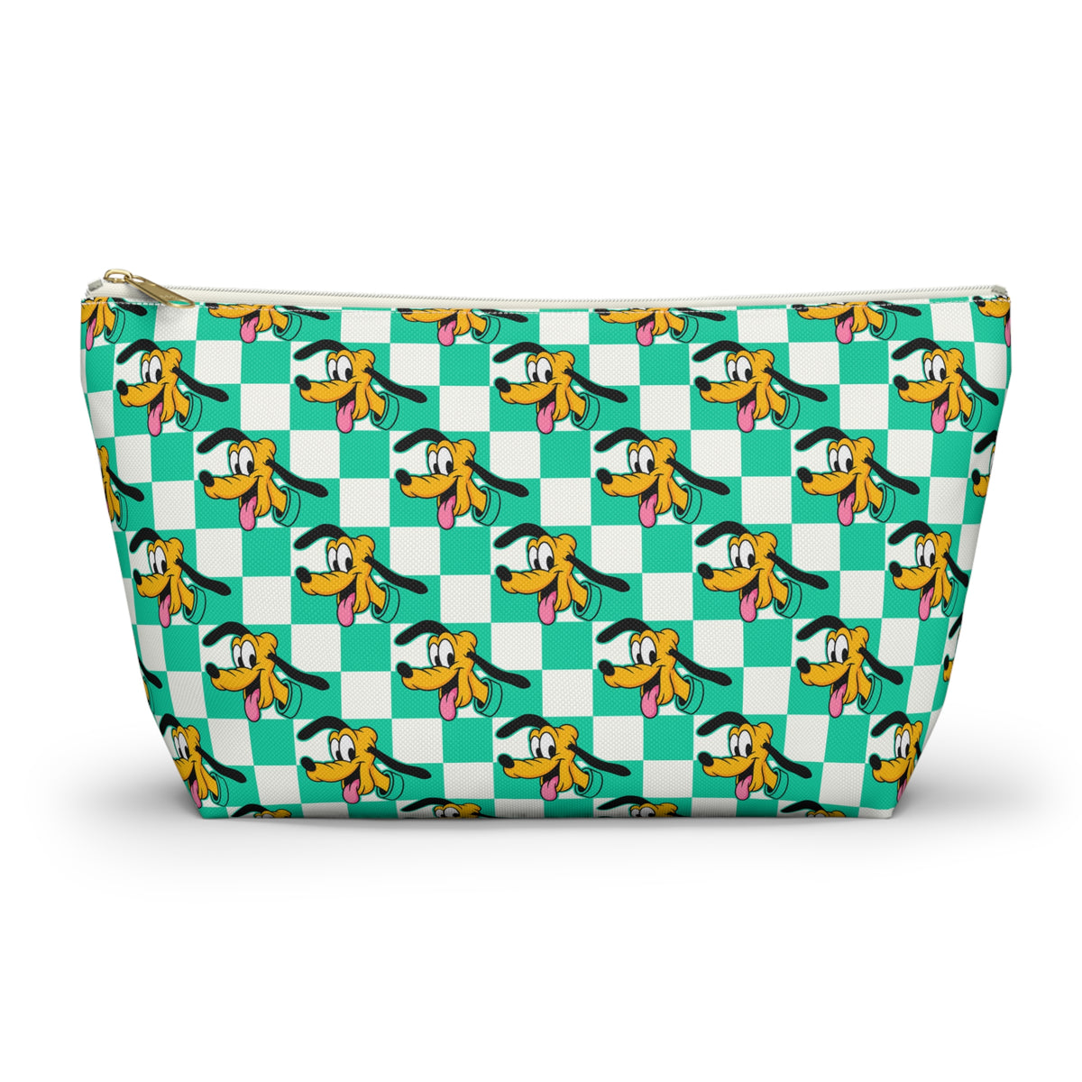 Teal Checkerboard Pluto  Cosmetic Bag