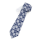 Nautical Blue Hibiscus Mens Necktie