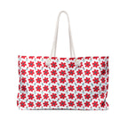 Red Daisy Floral Weekender Bag