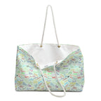 Character Autographs on Green Weekender Bag